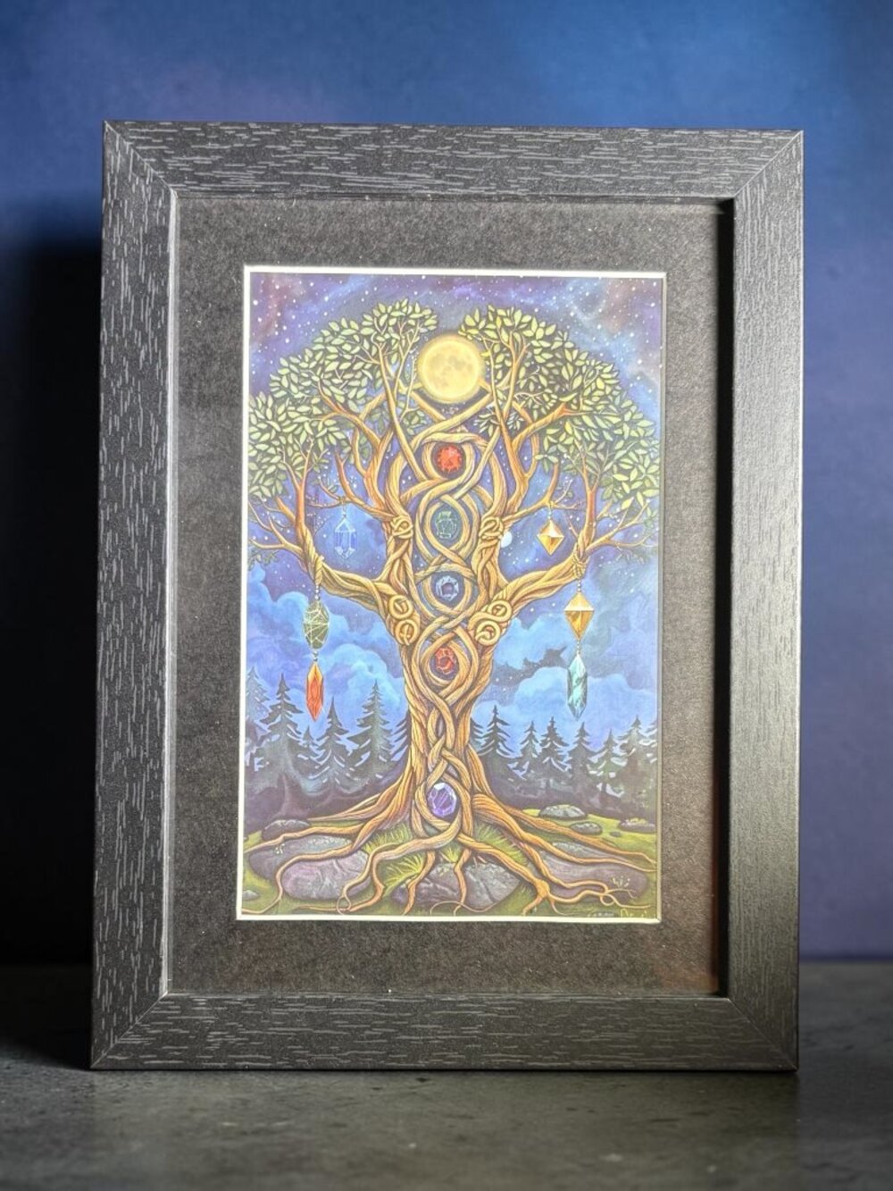 Moonlit Crystal Tree Framed Art | 5x7